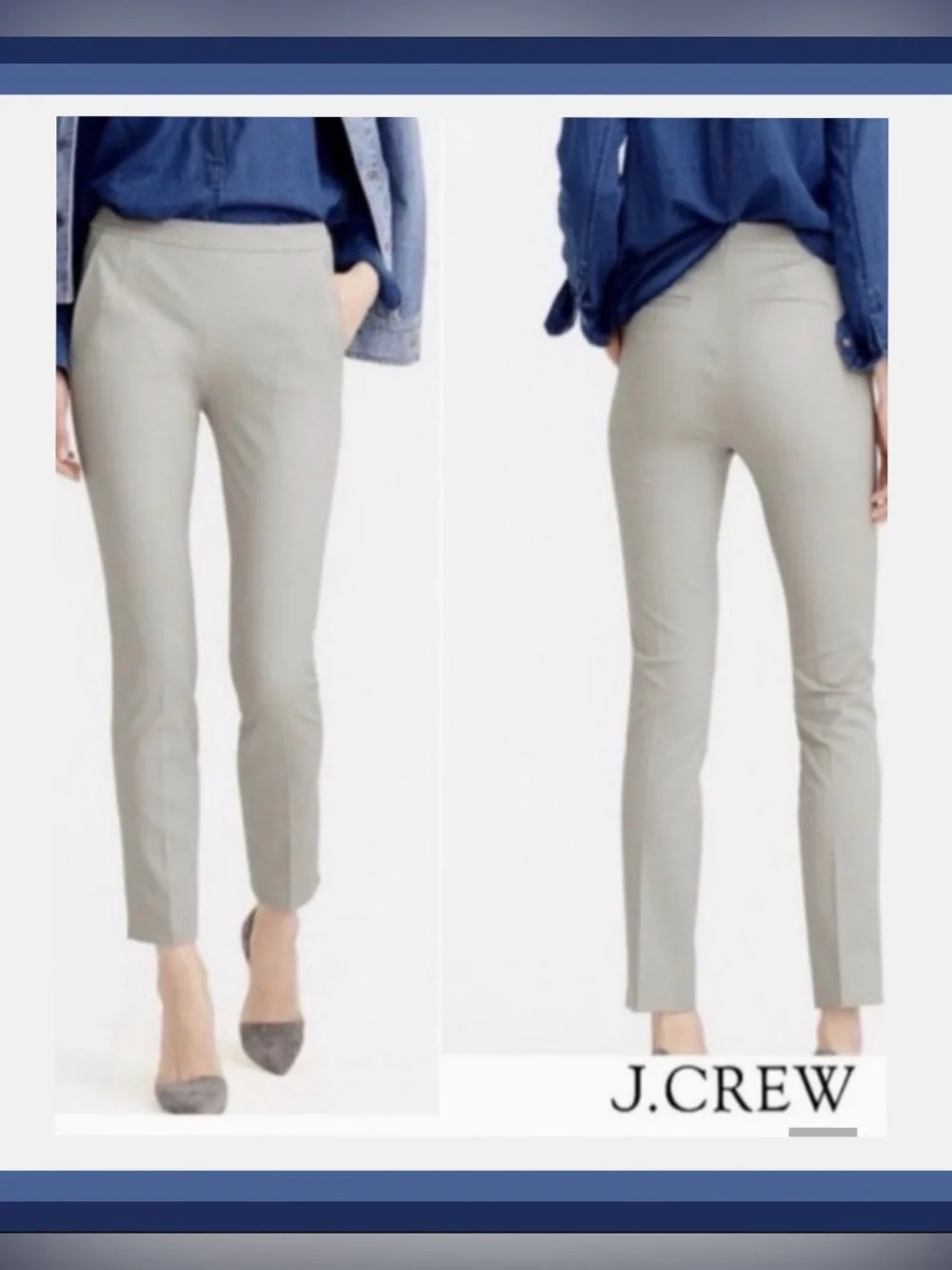 J.Crew Martie Ankle Tailored Pants in Stone Size 8
